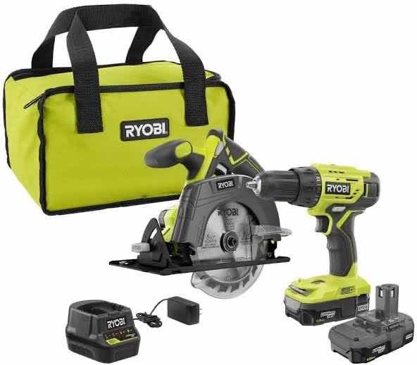 Taladro Ryobi 1/2 + Sierra Circular Con Dos Baterías, Cargad