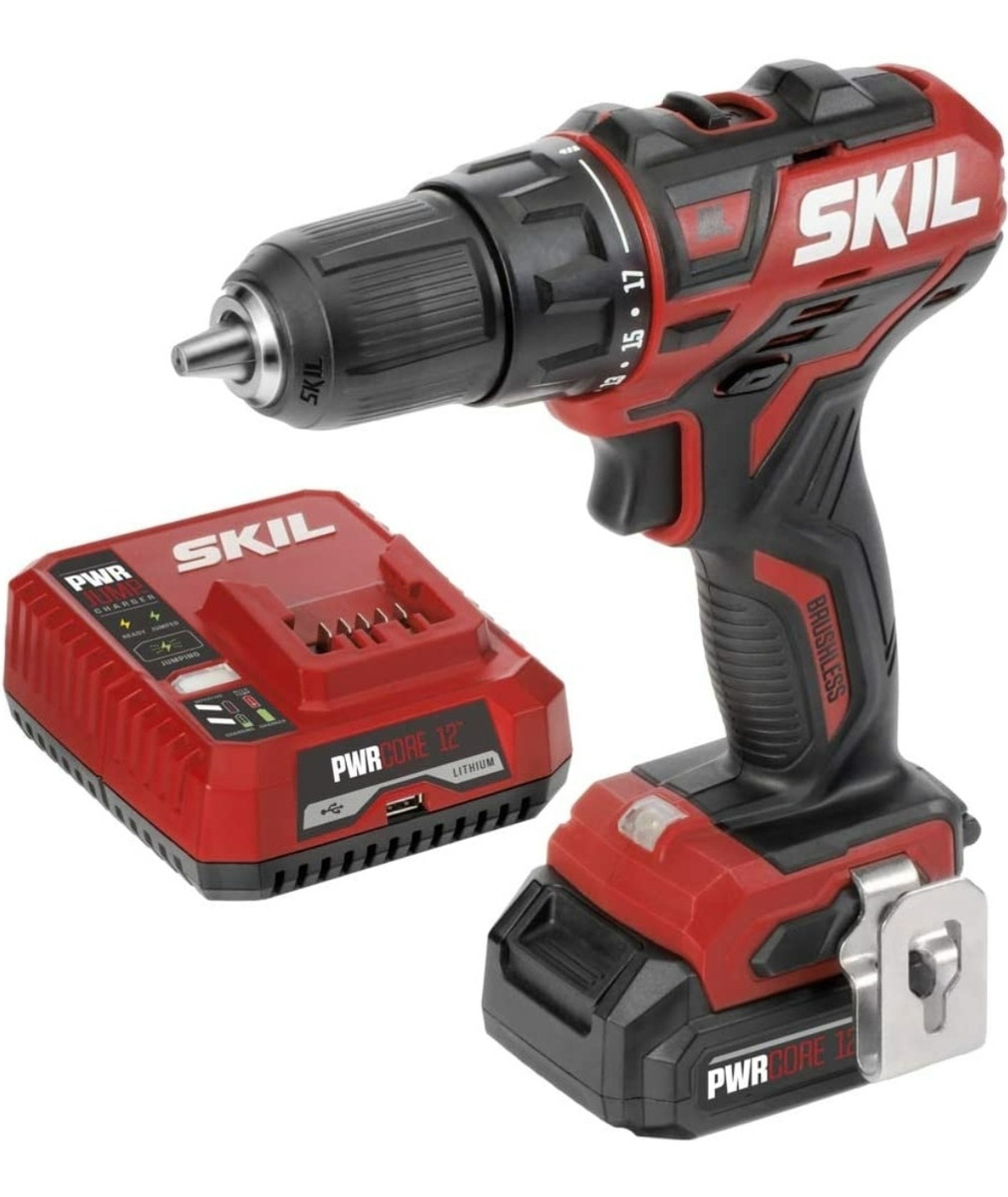 Taladro Percutor Skil Sin Escobillas  12v 1/2 Cargador Bater