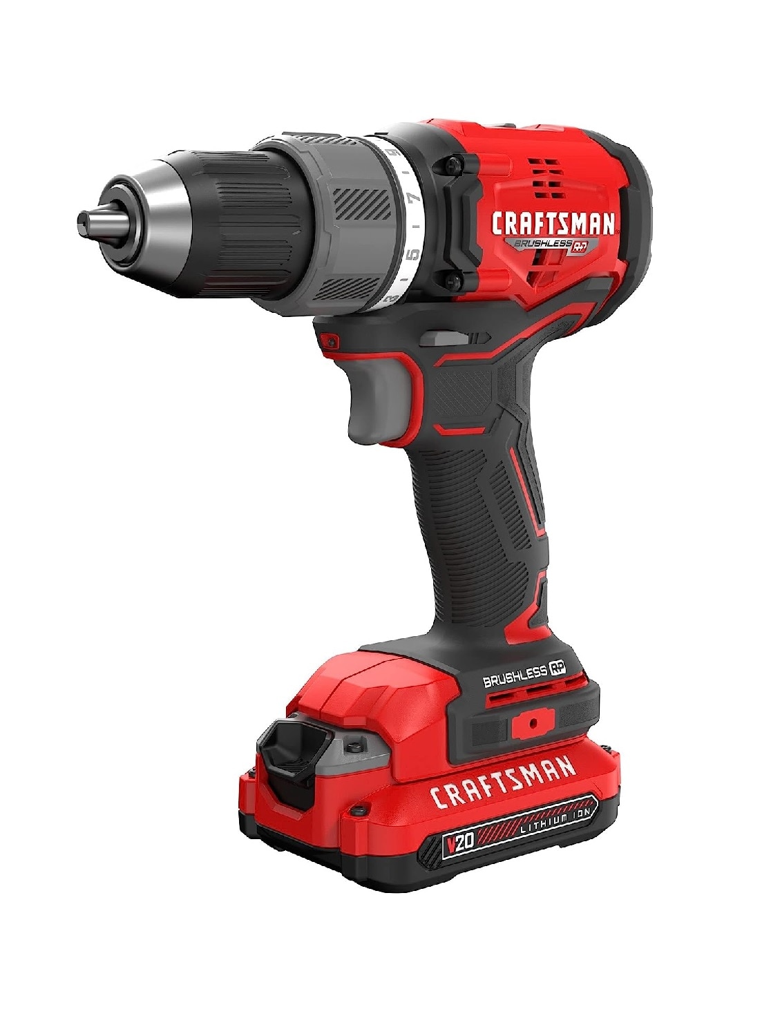 Taladro Inalámbrico Craftsman Cmcd713c2 color Rojo $5,205