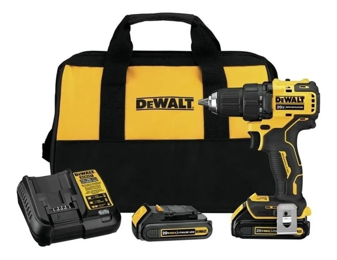 Taladro Atornillador Dewalt 1/2 Pulg. 2 Baterías Y Cargador