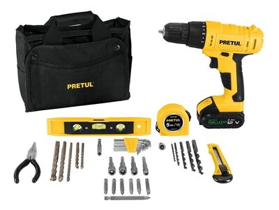 Foto 1 | Taladro Inalámbrico Y Kit Con 35 Accesorios, Pretul 27097