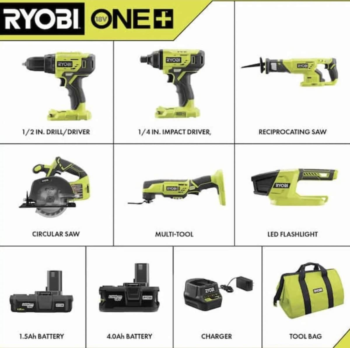 Ryobi p1819 deals kit