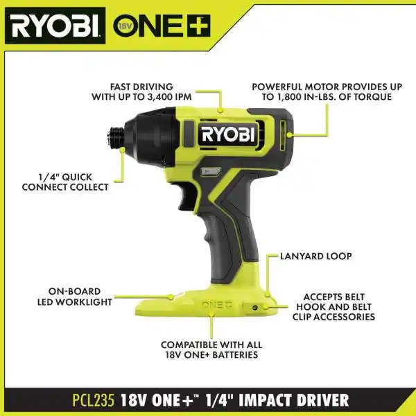 Foto 3 pulgar | Taladro Y Taladro De Impacto Ryobi, 18v, Pcl1200k2