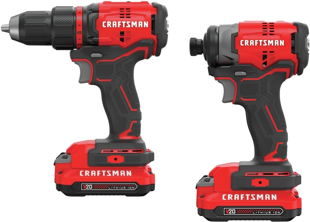 Craftsman V20 Kit Taladro Desat Y Impacto Brushless 2bat 1c