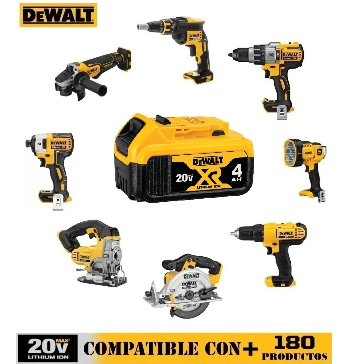 Foto 3 pulgar | Dewalt Xr Batería 4.0ah Para Taladro Sierra 20v Pila Dcb204