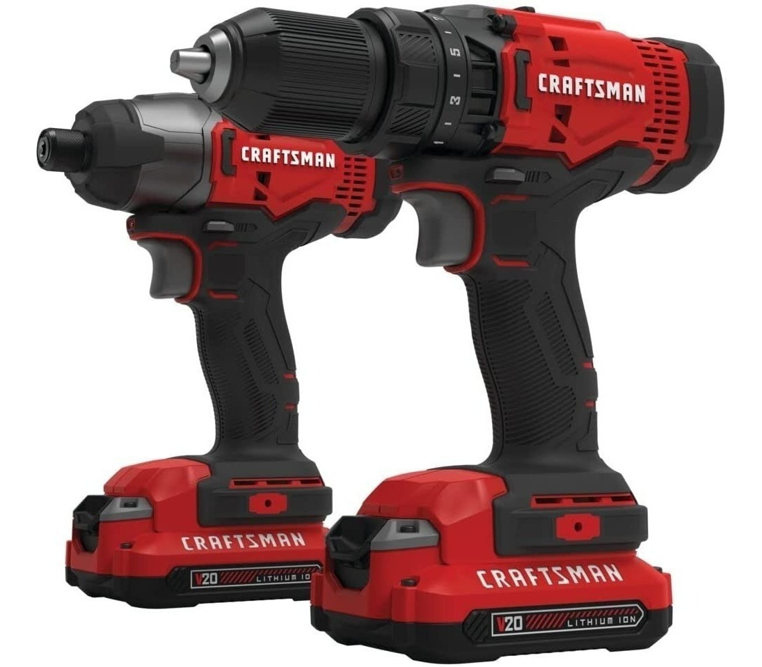 Foto 3 pulgar | Craftsman V20 Cordless Drill Combo Kit Cmck200c2