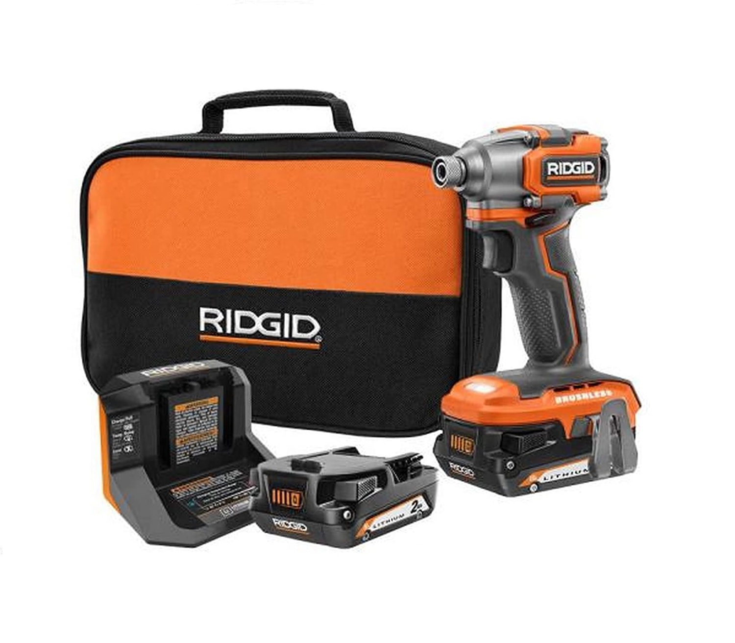 Taladro Atornillador Inalámbrico Ridgid R86001 color Negro 18 V  1/2 '' más Maletín