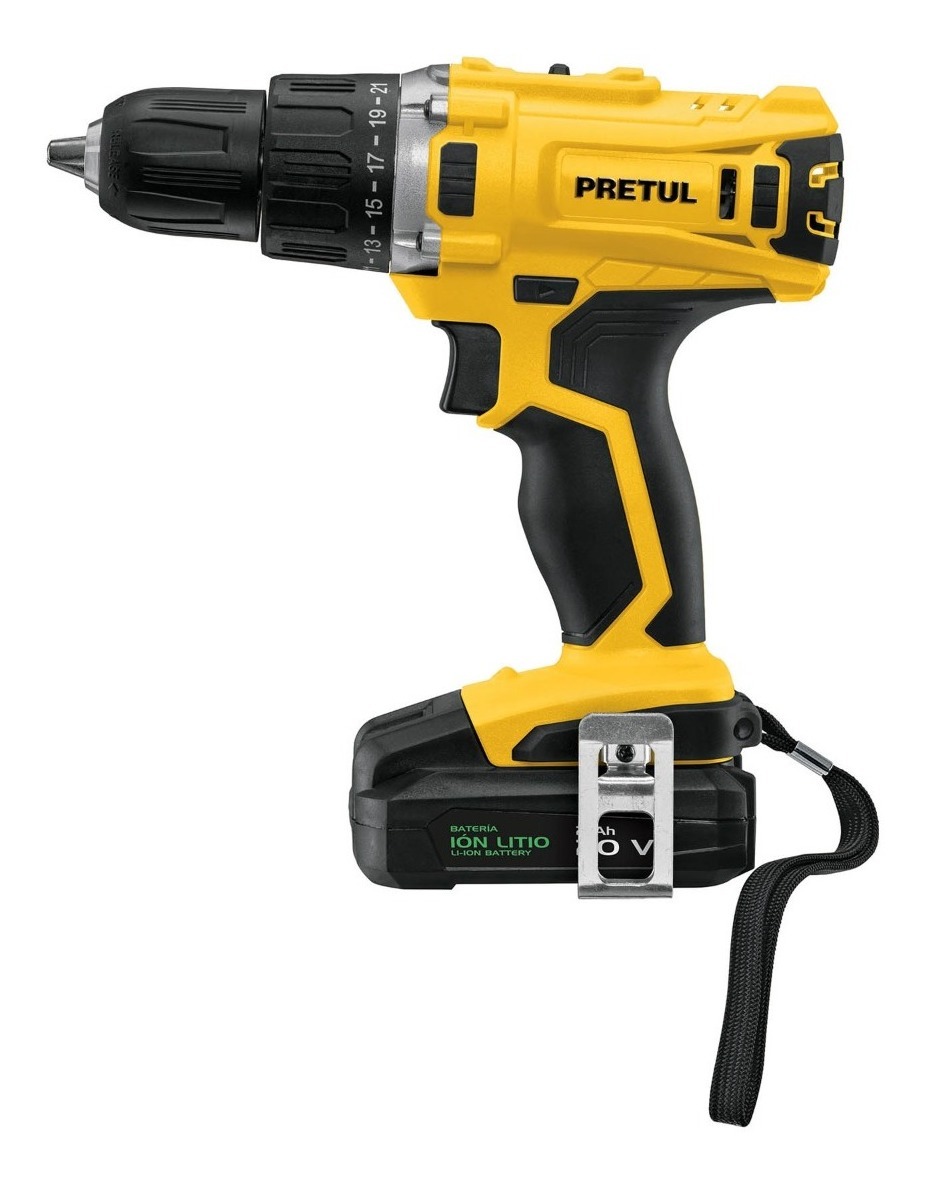 Foto 2 pulgar | Taladro Inalámbrico Pretul TALI-20P color Amarillo 1/2 " 20 V Nuevo Modelo