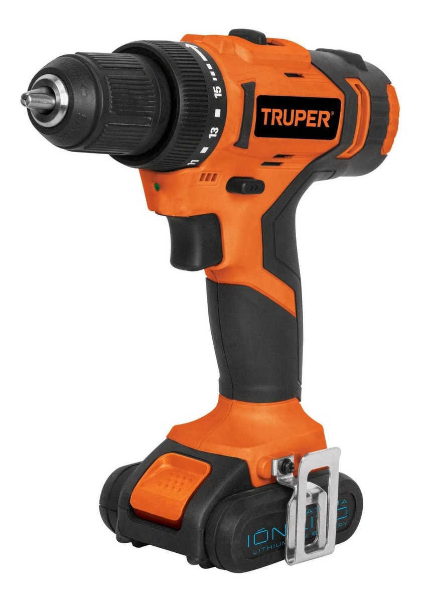 Taladro Inalámbrico Truper 18153 TALI-12A2 color Naranja Prof. 3/8 ' 12 V $3,353