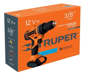 Foto 2 | Taladro Inalámbrico Truper 18153 TALI-12A2 color Naranja Prof. 3/8 " 12 V