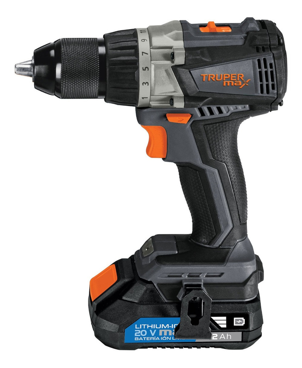 Foto 2 pulgar | Taladro Inalámbrico Truper MAX-20T color Negro 1/2" Destornillador LED 20 V más Maletín