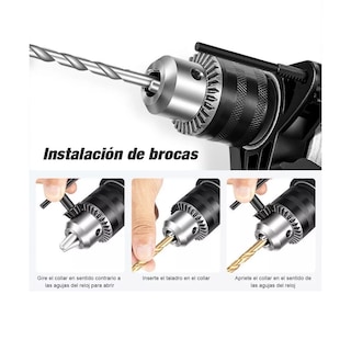 Foto 3 | Taladro Rotomartillo 1/2'' Herramienta Profesional 810w Eo Safe Imports Esi-3788 color Naranja