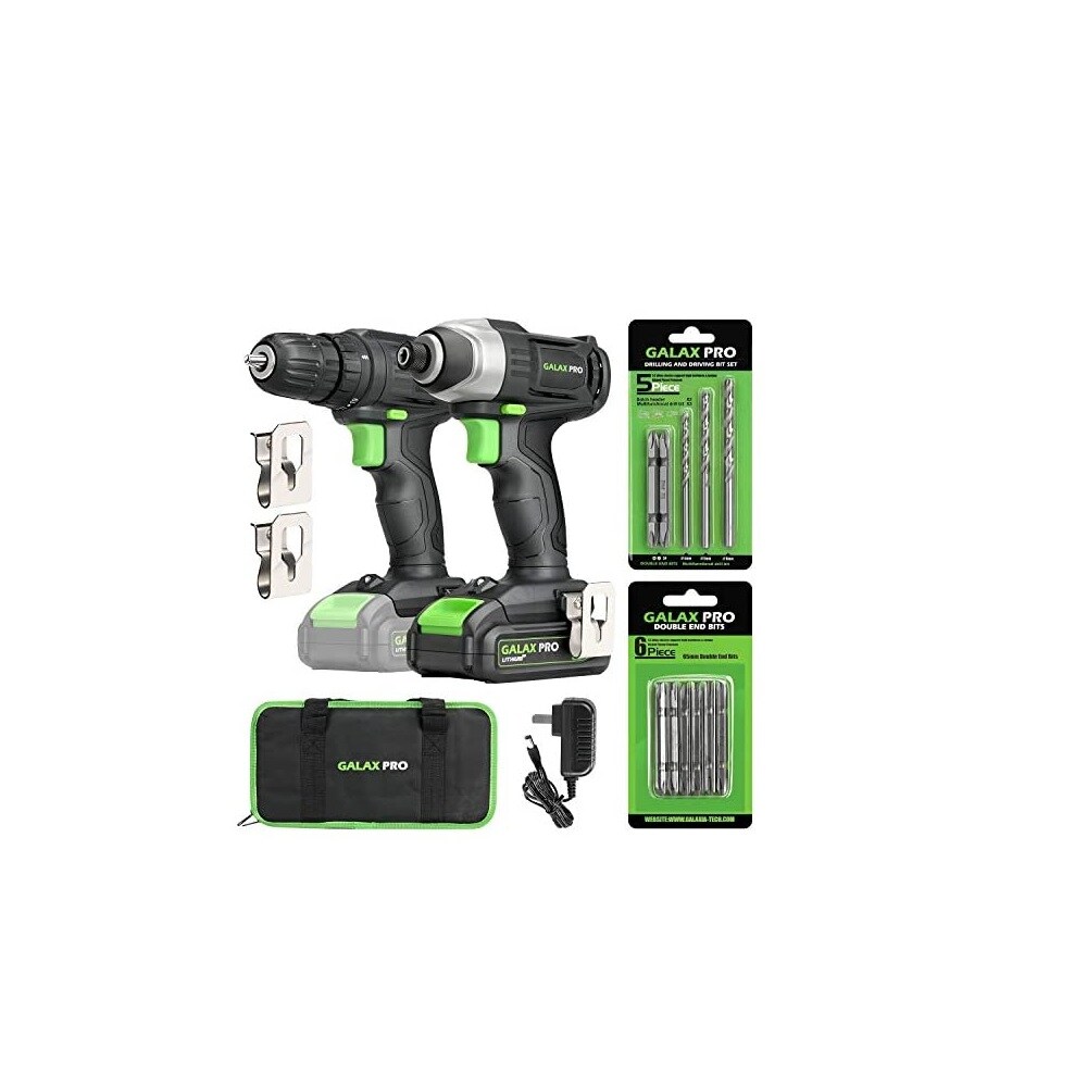 Kit de Taladro Desatornillador 2 Piezas + 1 Batería Litio y Accesorios $5,296
