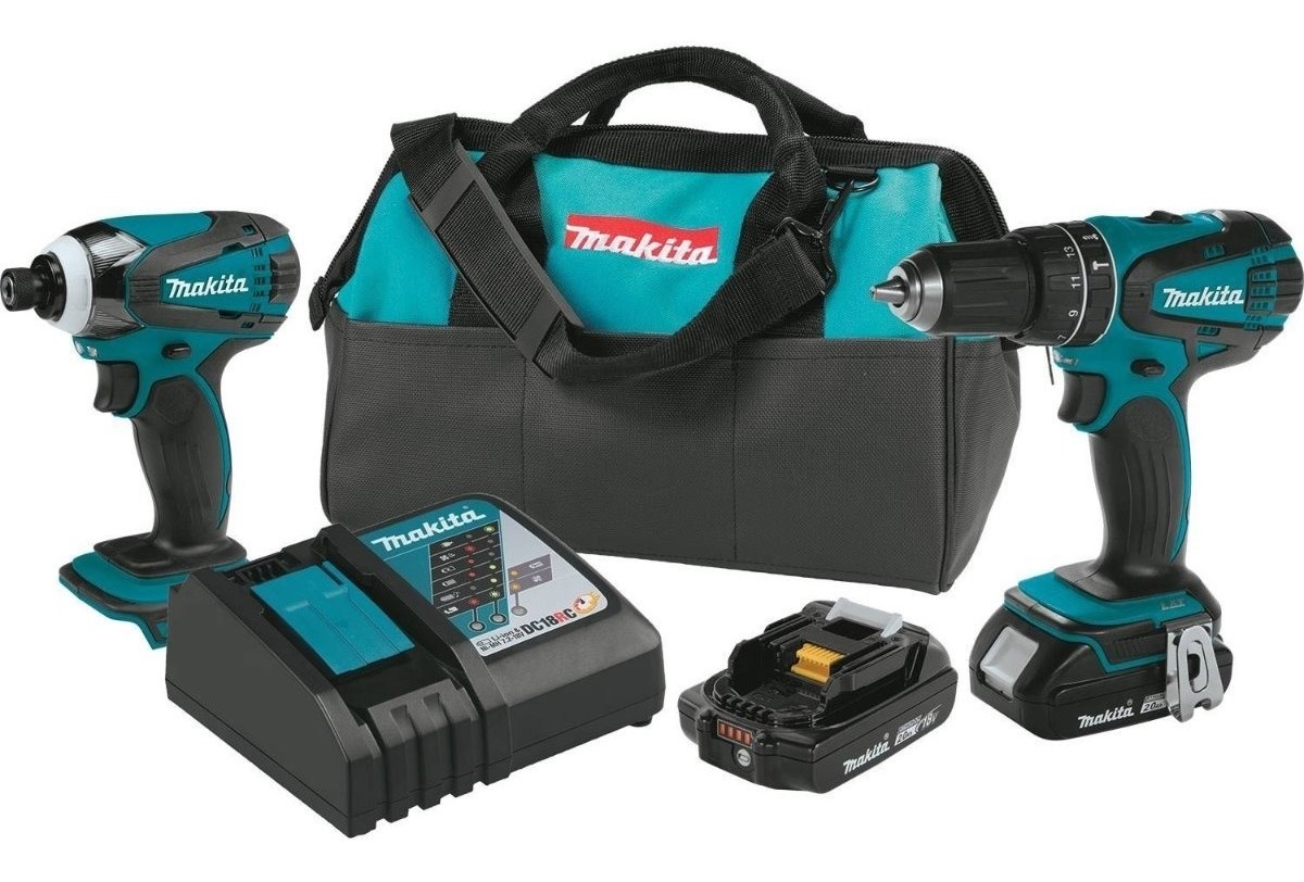 2 Pack Set Taladro Destornillador Makita 12v Inalámbrico color Azul