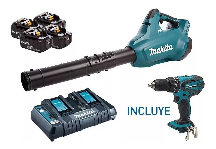 Combo Rotomartillo Xph01 +4 Pilas+ Soplador Dub362pt4 Makita