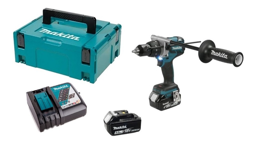Foto 2 pulgar | Rotomartillo-taladro Inalámbrico 18v Makita Dhp481rtj