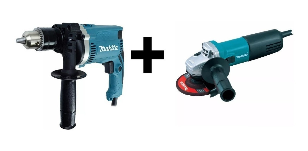 Taladro 710w Makita Hp1630 +miniesmeriladora 4-1/2  9554hng