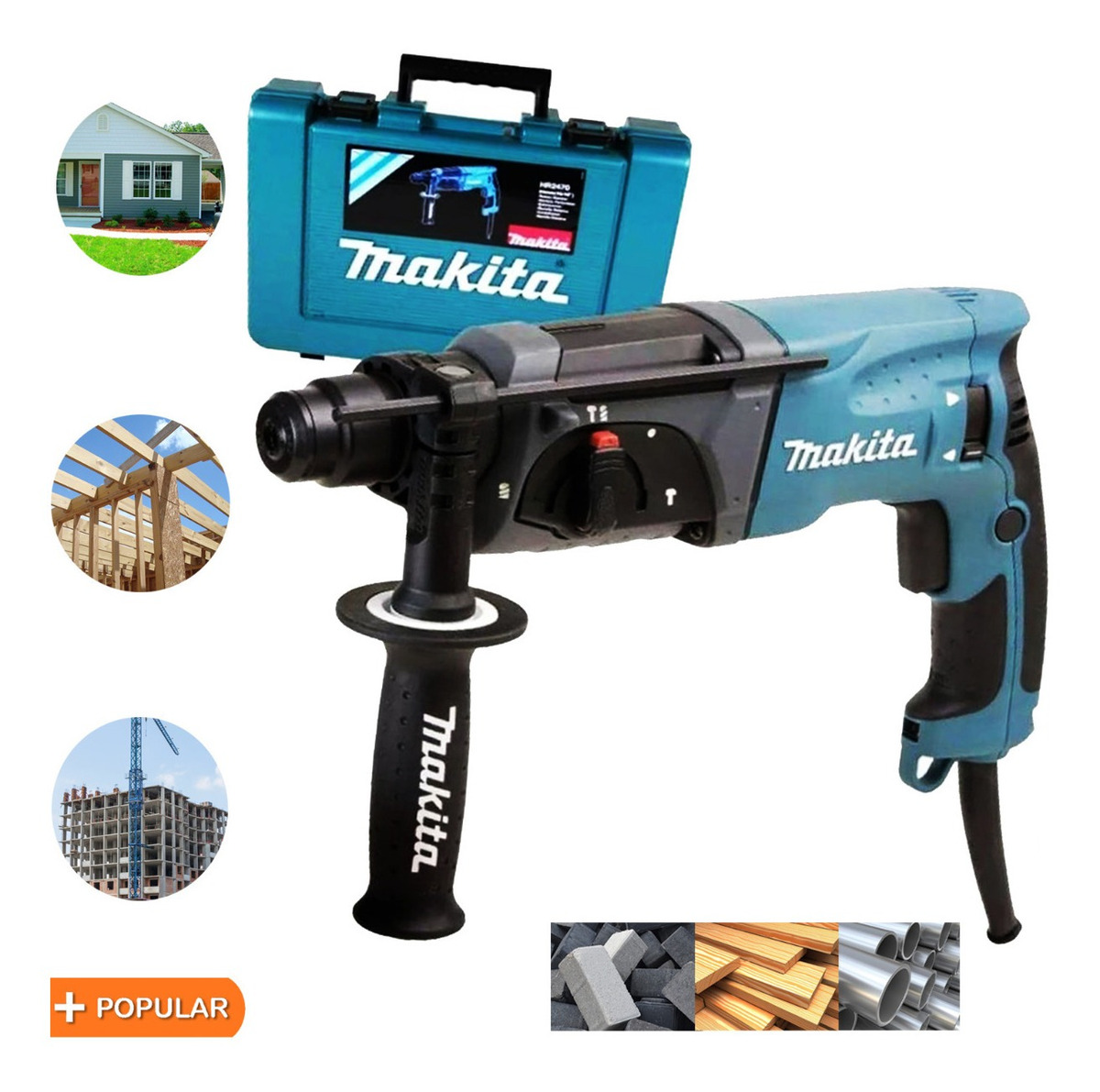 Rotomartillo Makita Taladro 780 W Hr2470 Plus