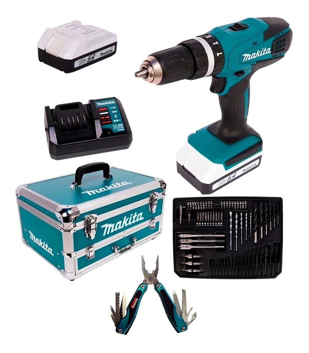 Kit Taladro Atornillador Rotomartillo Makita 18v +2 Baterias