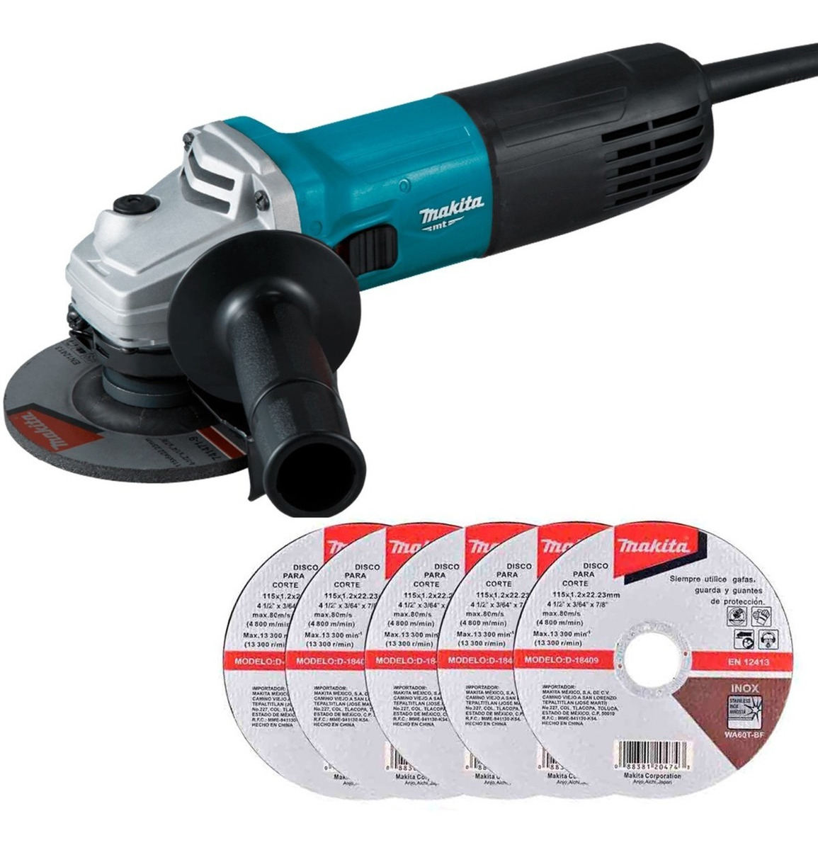 Esmeril + Taladro Martillo Perforador Makita Brocas Sds Plus