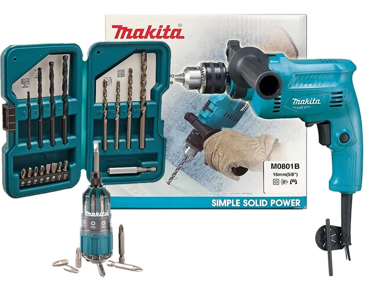 Taladro Rotomartillo 1/2'' V.v Rev Makita M0801b + 35 Acc