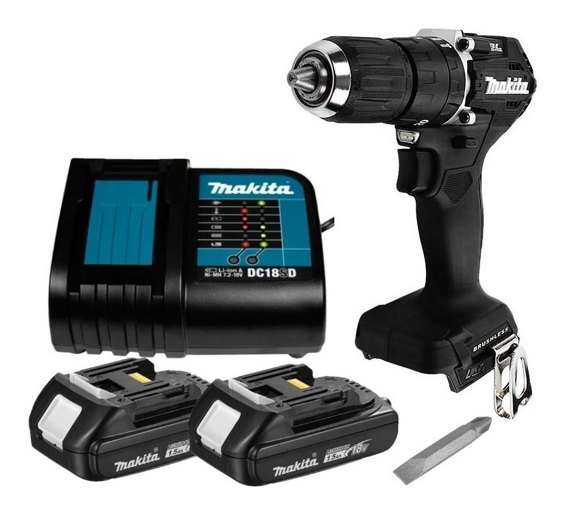 Foto 2 pulgar | Taladro Inalambrico Makita Brushless 1/2 Dhp487yx2b 18v 2bat