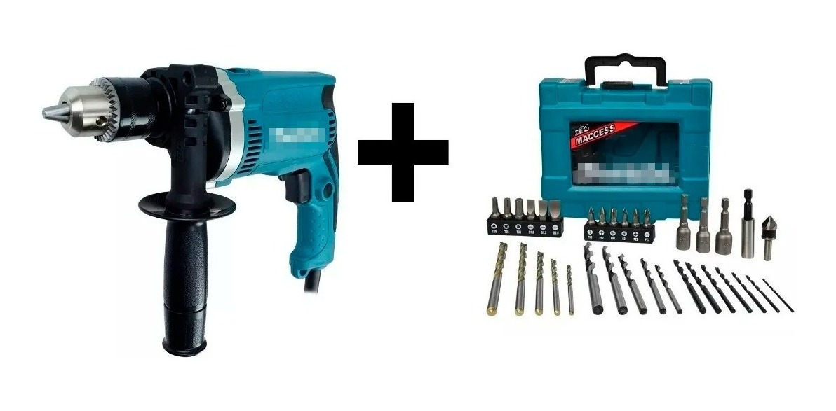 Taladro-rotomartillo 710w Makita Hp1630 + 34 Acce D36980