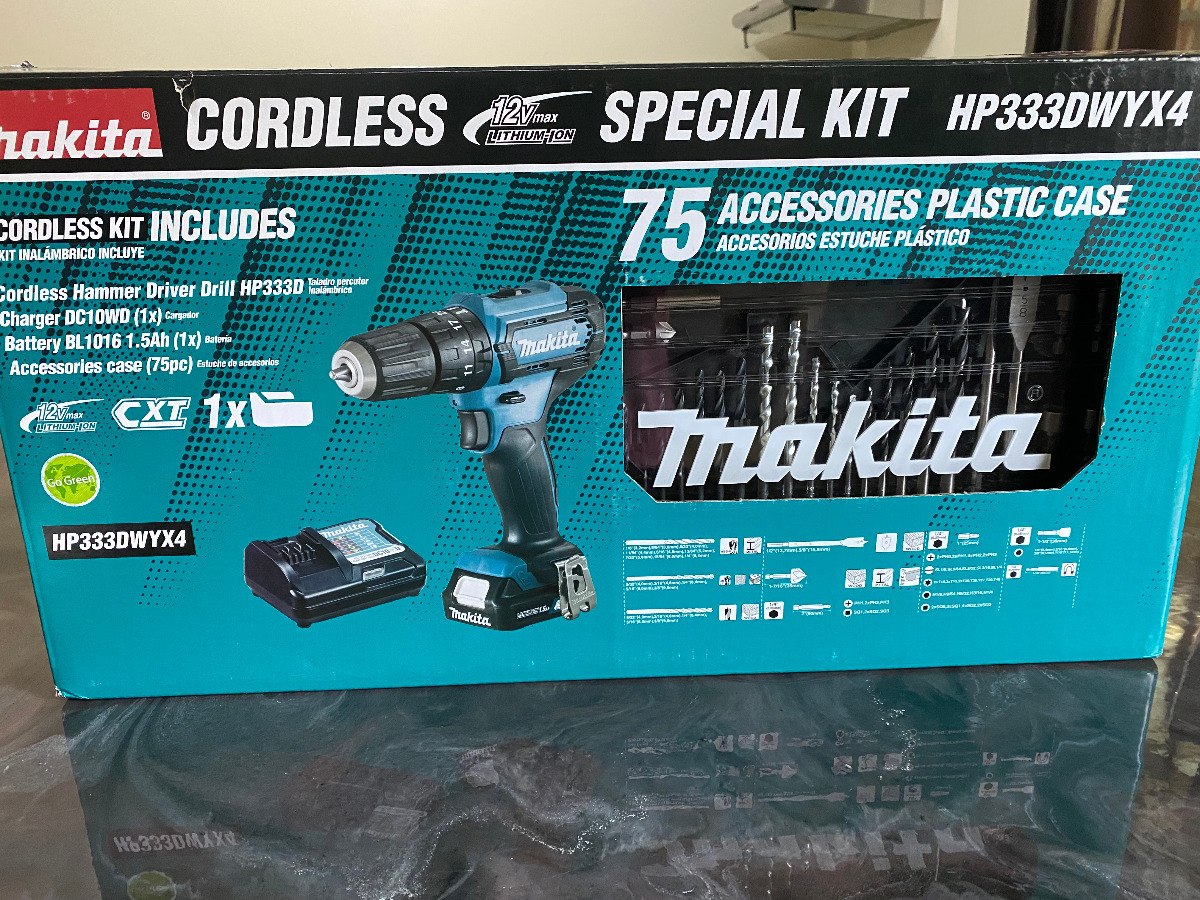 Taladro Inalámbrico De 3.8  Makita + 1 Batería De 1.5ah+ Acc $5,099