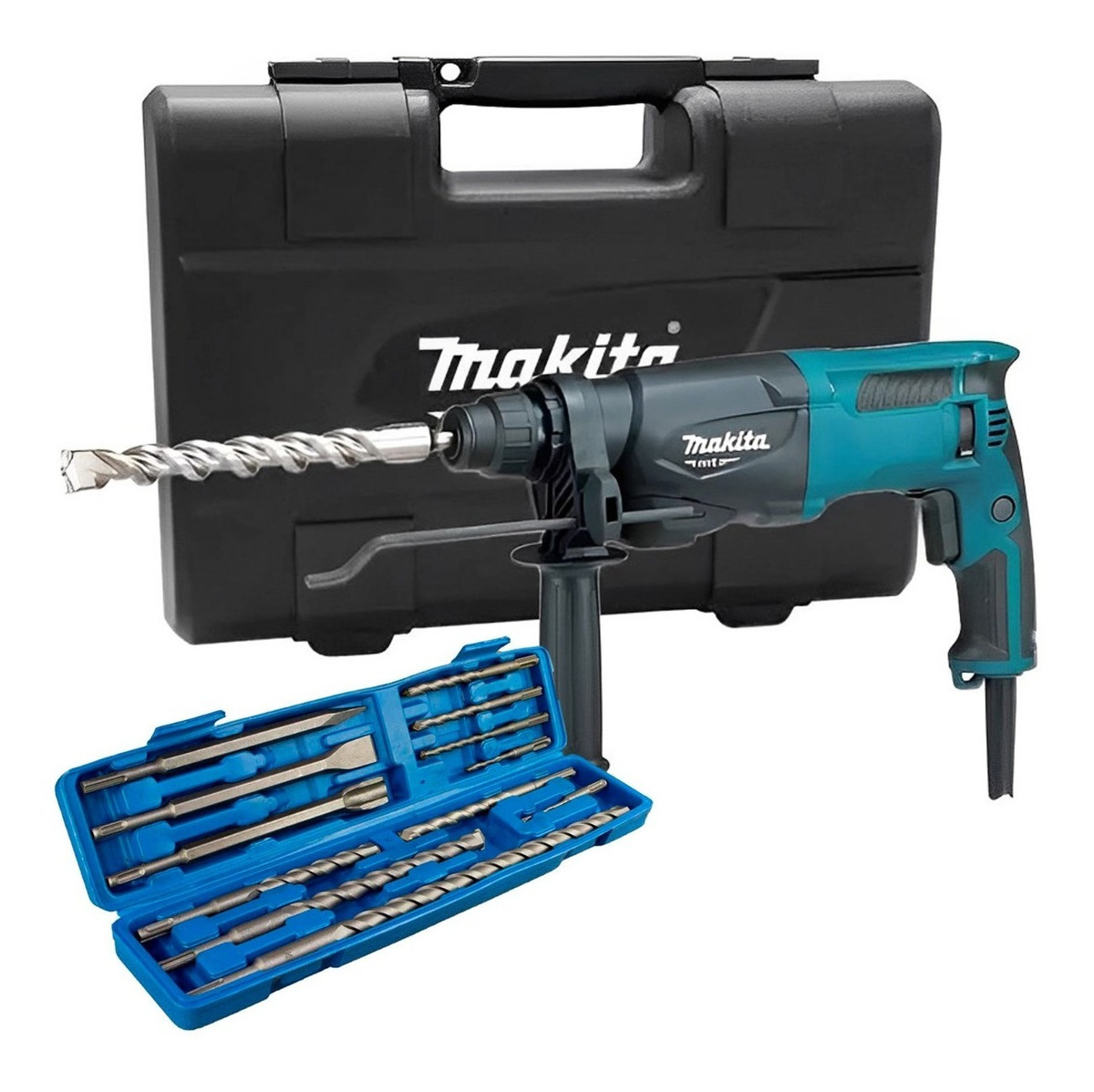 Taladro Rotomartillo Sds Plus + 10 Brocas Y Cinceles Makita