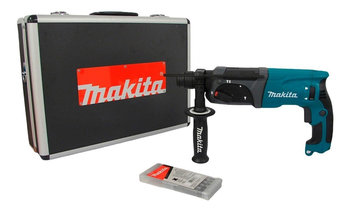 Rotomartillo Makita Sds + Estuche Metal + Kit 6 Brocas