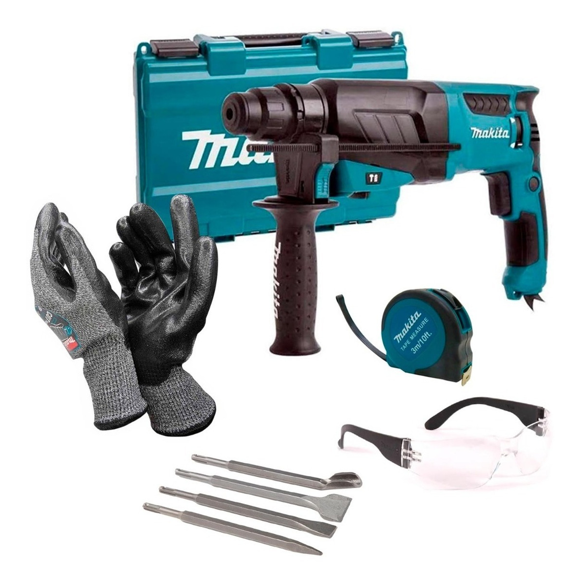 Rotomartillo Cincelador Sds Hr2630 + Brocas + Regalos Makita