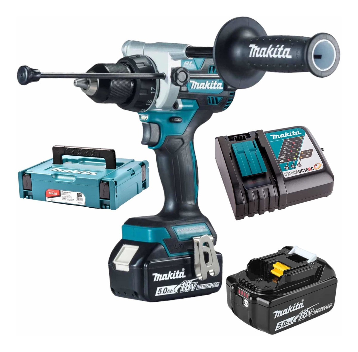 Foto 2 pulgar | Rotomartillo Makita Inalambrico Brushless 1/2 18v Dhp486rtj