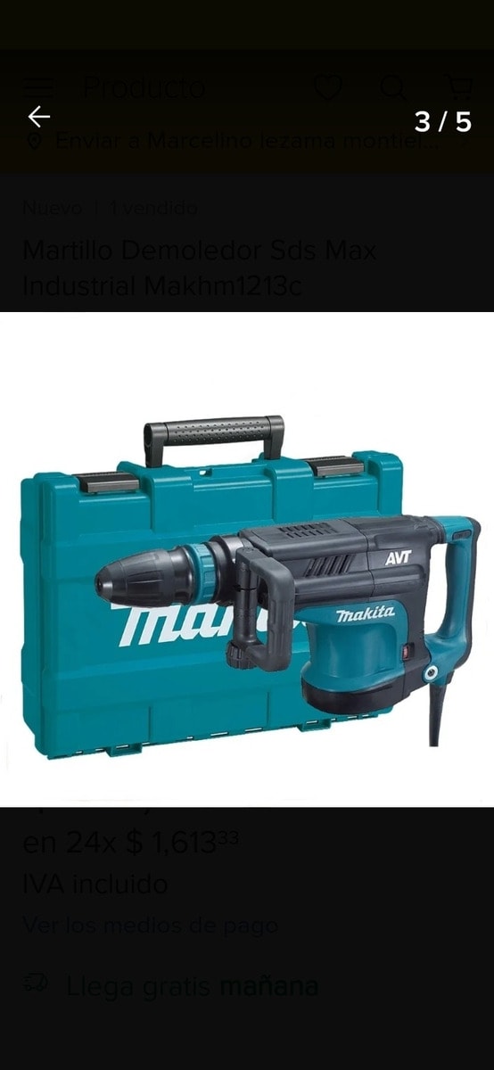 Taladro Rotomartillo De Demolicion 1510 W 10kgs $26,652