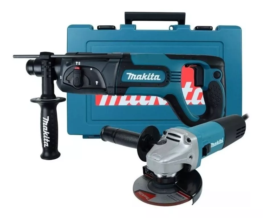 Combo Makita Rotomartillo Sds Plus + Mini esmeriladora 9557nbg