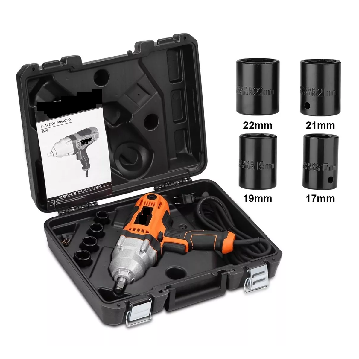 Foto 2 | Llave De Impacto 500 Nm  Adaptador 17/19/21/22 Mm 710w Eo Safe Imports Esi-4409 Negro