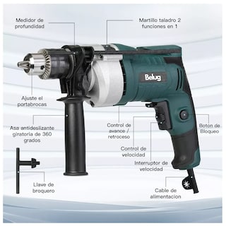 Foto 2 | Taladro Rotomartillo 1/2 Profesional 710w Kit