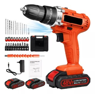 Foto 2 | Kit Taladro de Impacto Inalámbrico con 2 Baterías de Litio Estuche Eo Safe Imports Esi-4925 Rojo