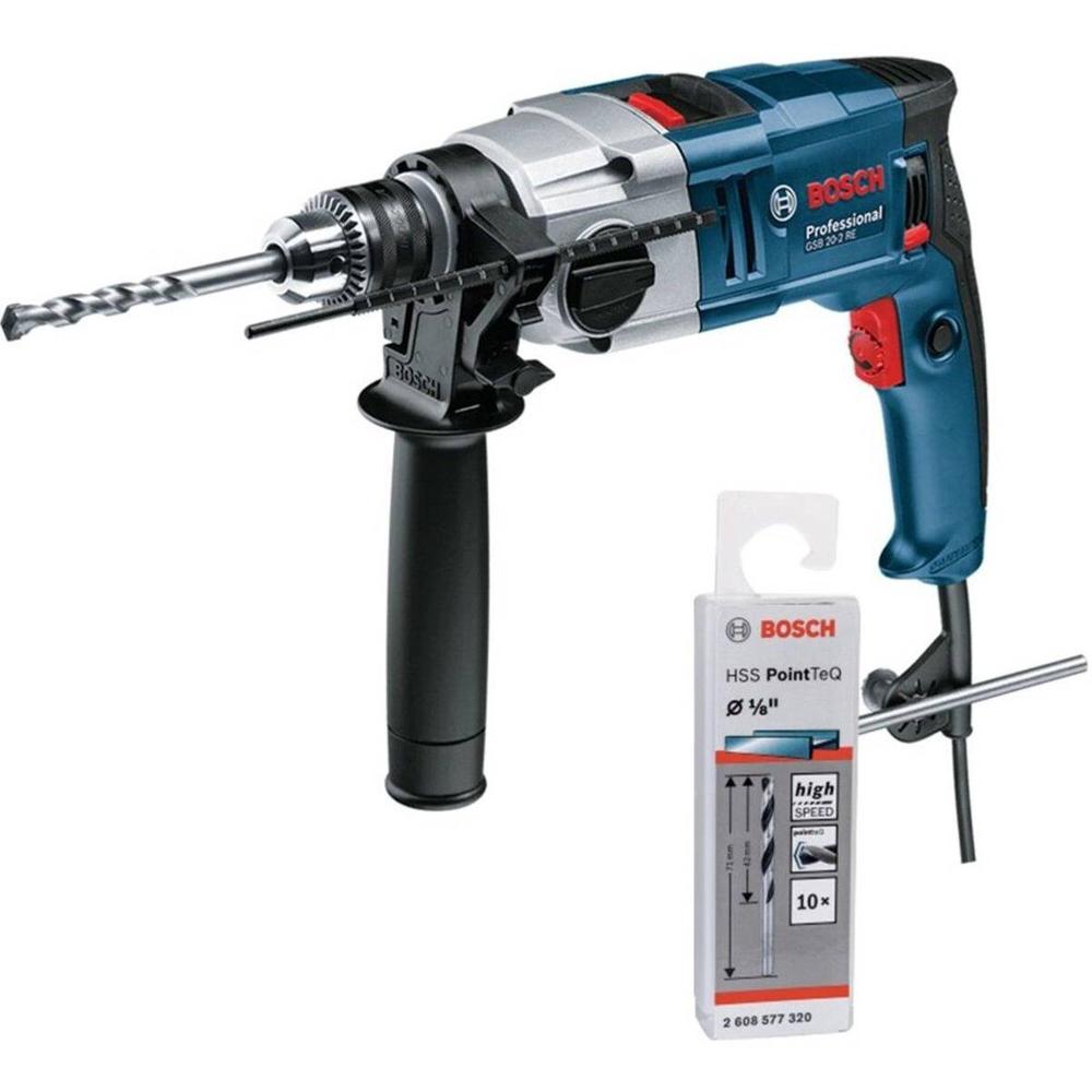 Foto 1 | Combo Rotomartillo Bosh Gsb 20-2re + Brocas Hss 1/8” 10 Piezas Azul