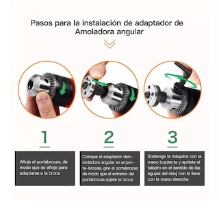 Foto 3 | Kit Taladro Rotomartillo incluye brocas y discos de lijado Eo Safe Imports Esi-5392 Naranja