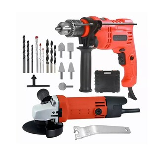 Foto 1 | Taladro Rotomartillo +esmeriladora Con Accesorios 18 Pzs Eo Safe Imports Esi-5937 Rojo