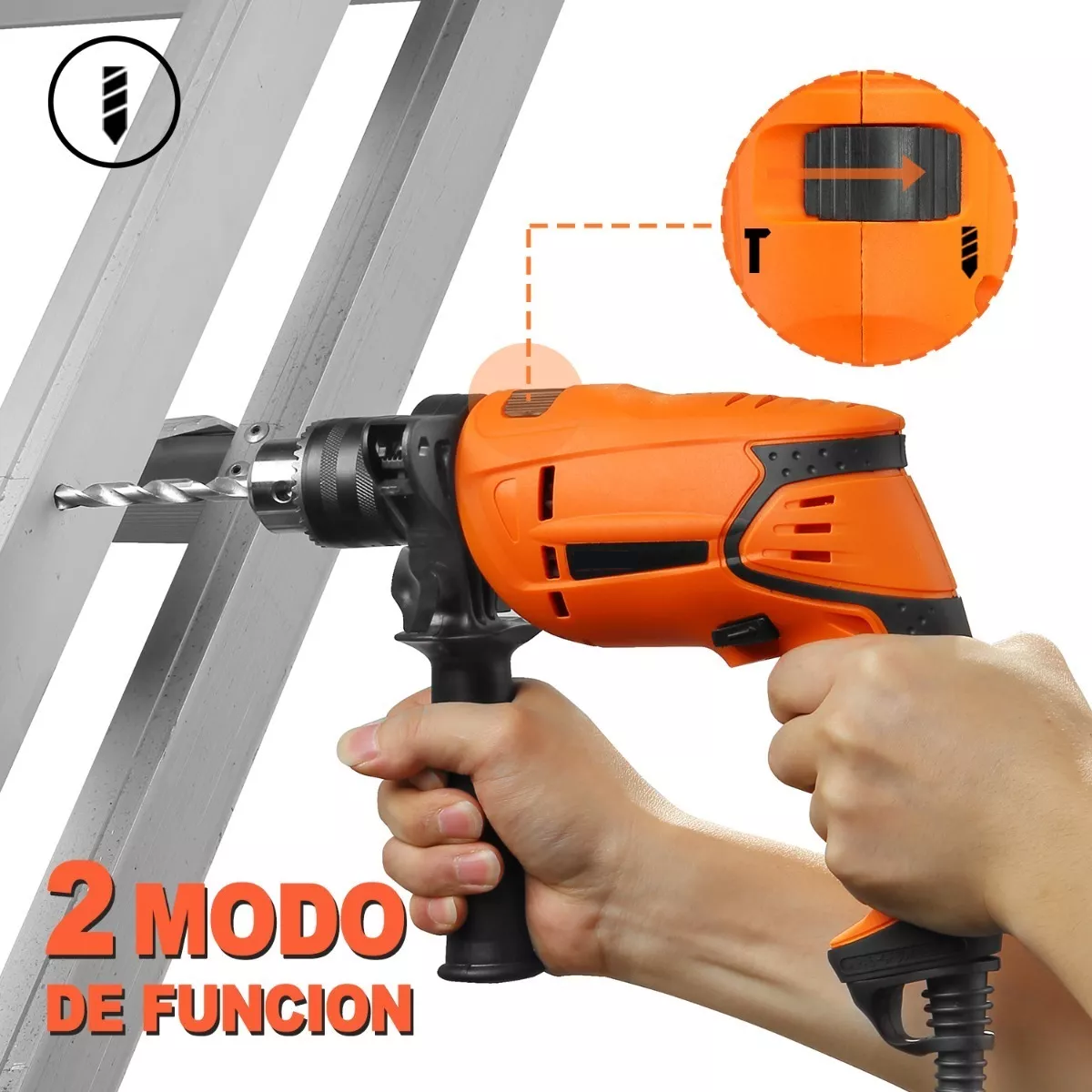 Foto 9 pulgar | Taladro Eo Safe Imports Esi7046 de 650 W color Naranja