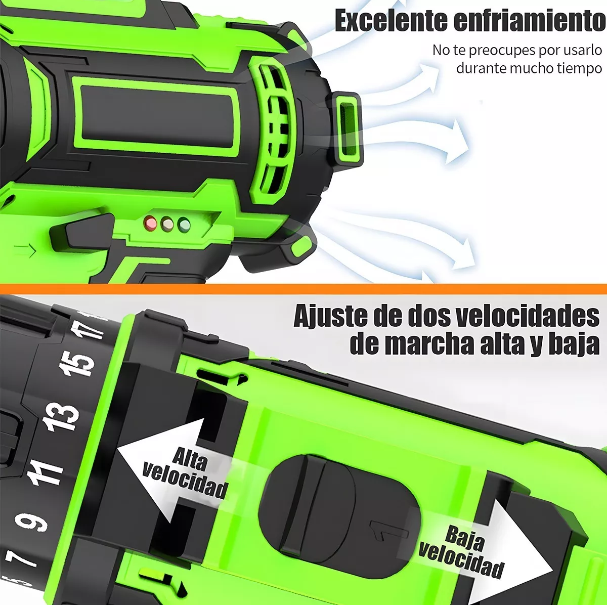 Foto 4 | Taladro Atornillador Eléctrico Eo Safe Imports ESI-7056 color Verde 32 Piezas