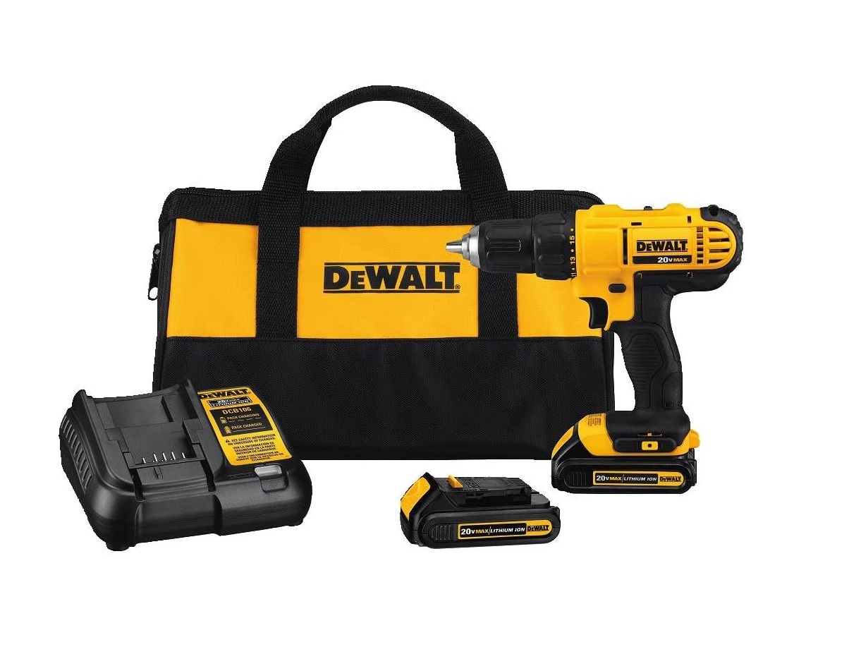 Taladro DeWALT DCD771C2 color Amarillo con Kit de Accesorios