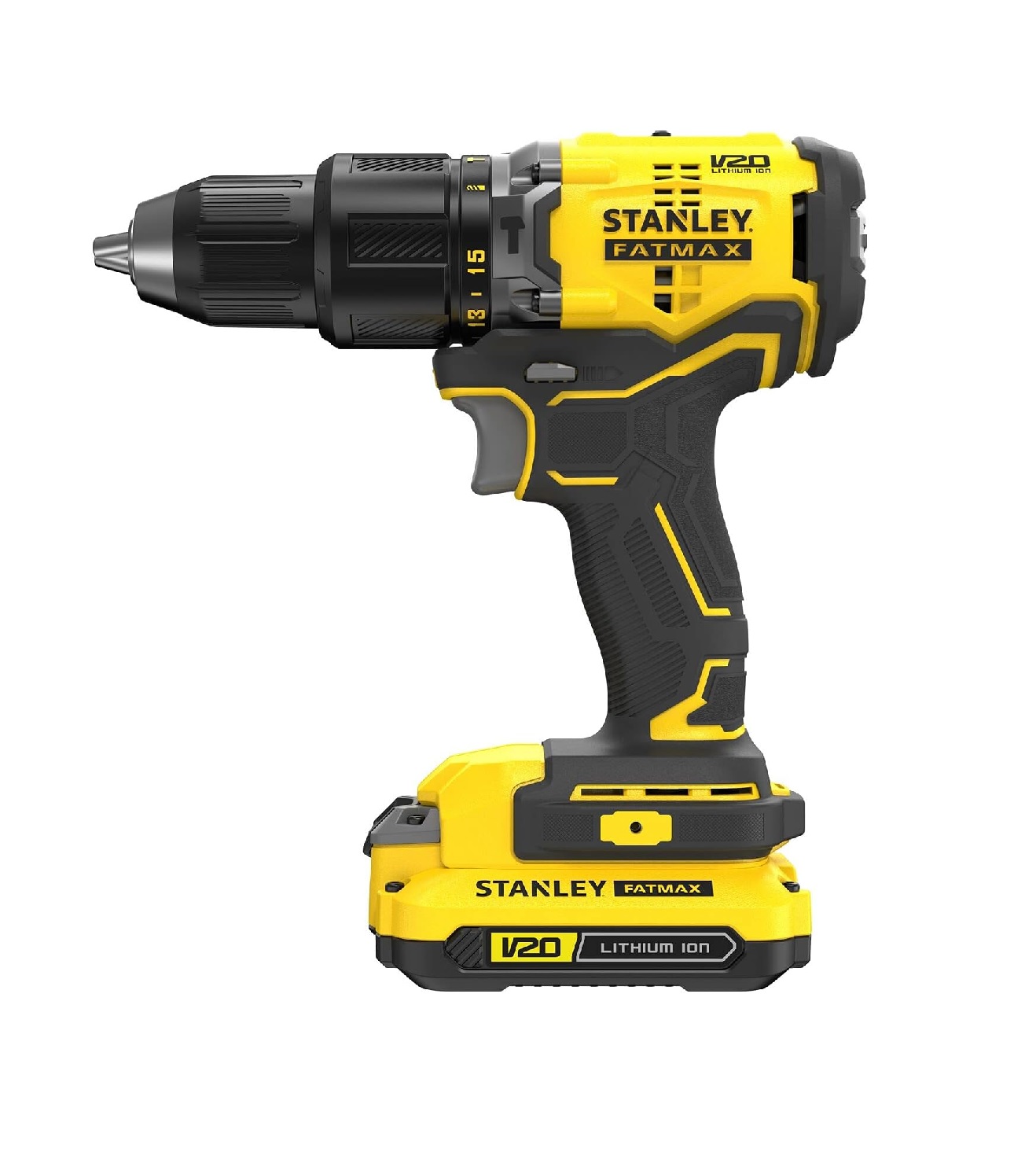 Taladro Inalámbrico Stanley Sbd715c2k-b3 color Amarillo