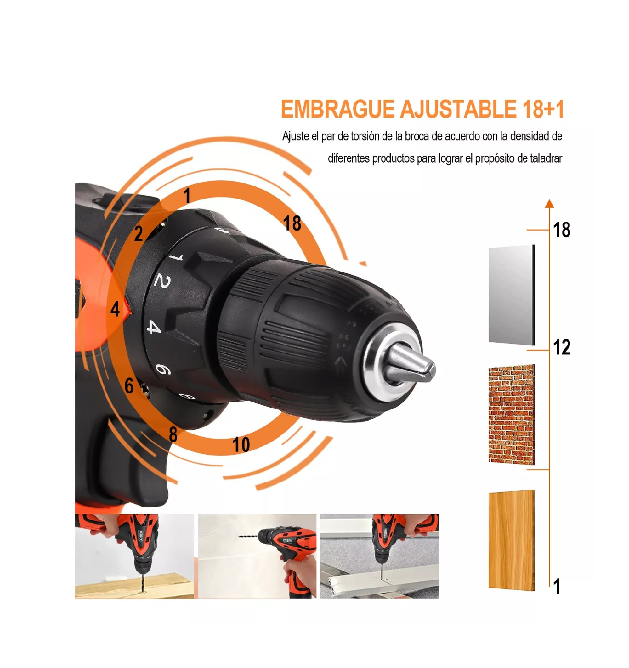 Foto 3 | Kit de Herramientas BELUG con Inalámbricos Taladro Eléctrico 112 Piezas