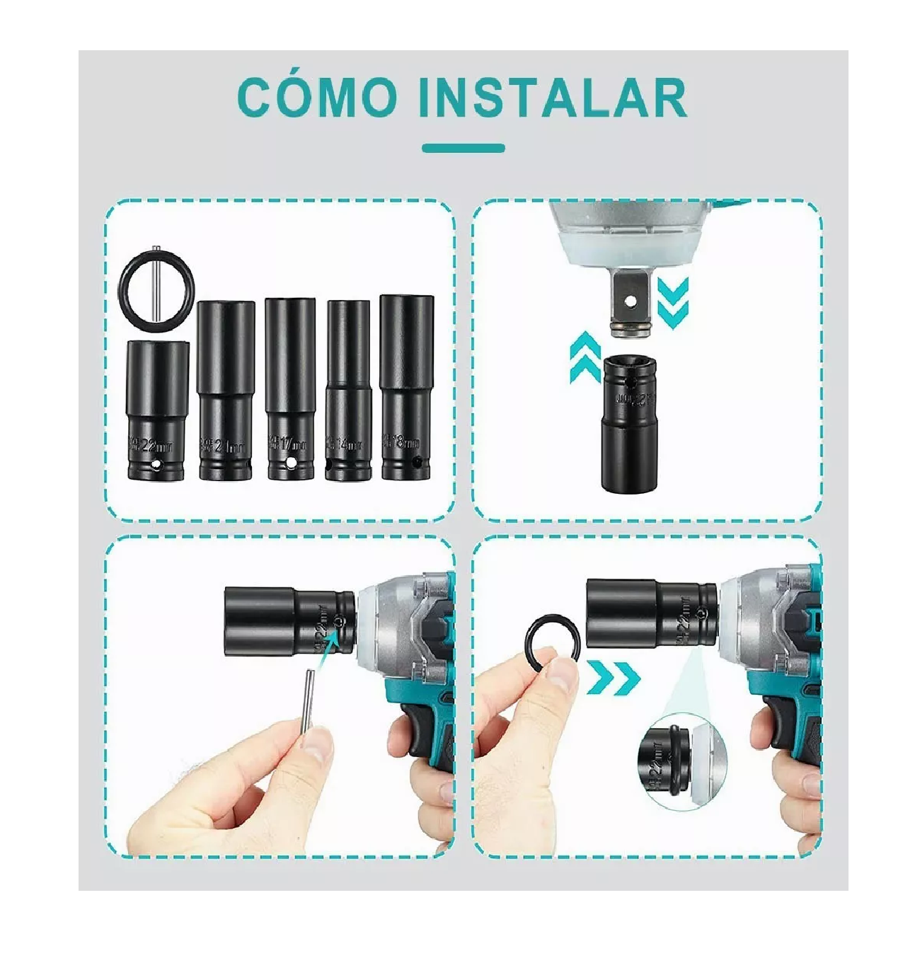 Foto 4 pulgar | Llave de Impacto BELUG 4 en 1 1/2 Sin Escobilla Inalámbrica de 48 V