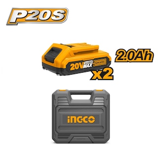 Foto 4 | Taladro Percutor Inalámbrico Ingco UCIWLI20208 3/8 Pulg 20v + 2 Pilas