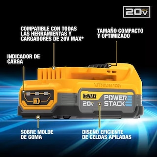 Foto 3 | Rotomartillo 1/2 20v 2000rpm + Batería 20v 1.7 Dewalt Dcd796e1 - Amarillo