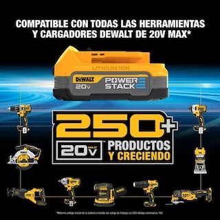 Foto 5 | Rotomartillo 1/2 20v 2000rpm + Batería 20v 1.7 Dewalt Dcd796e1 - Amarillo