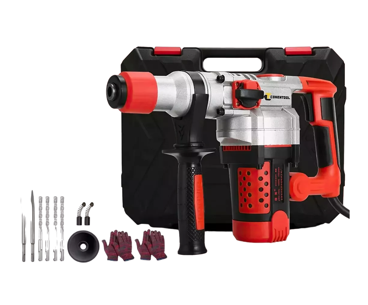 Foto 1 | Rotomartillo Cincelador Perforador CONENTOOL Rojo y Plata SDS Industrial 2200W